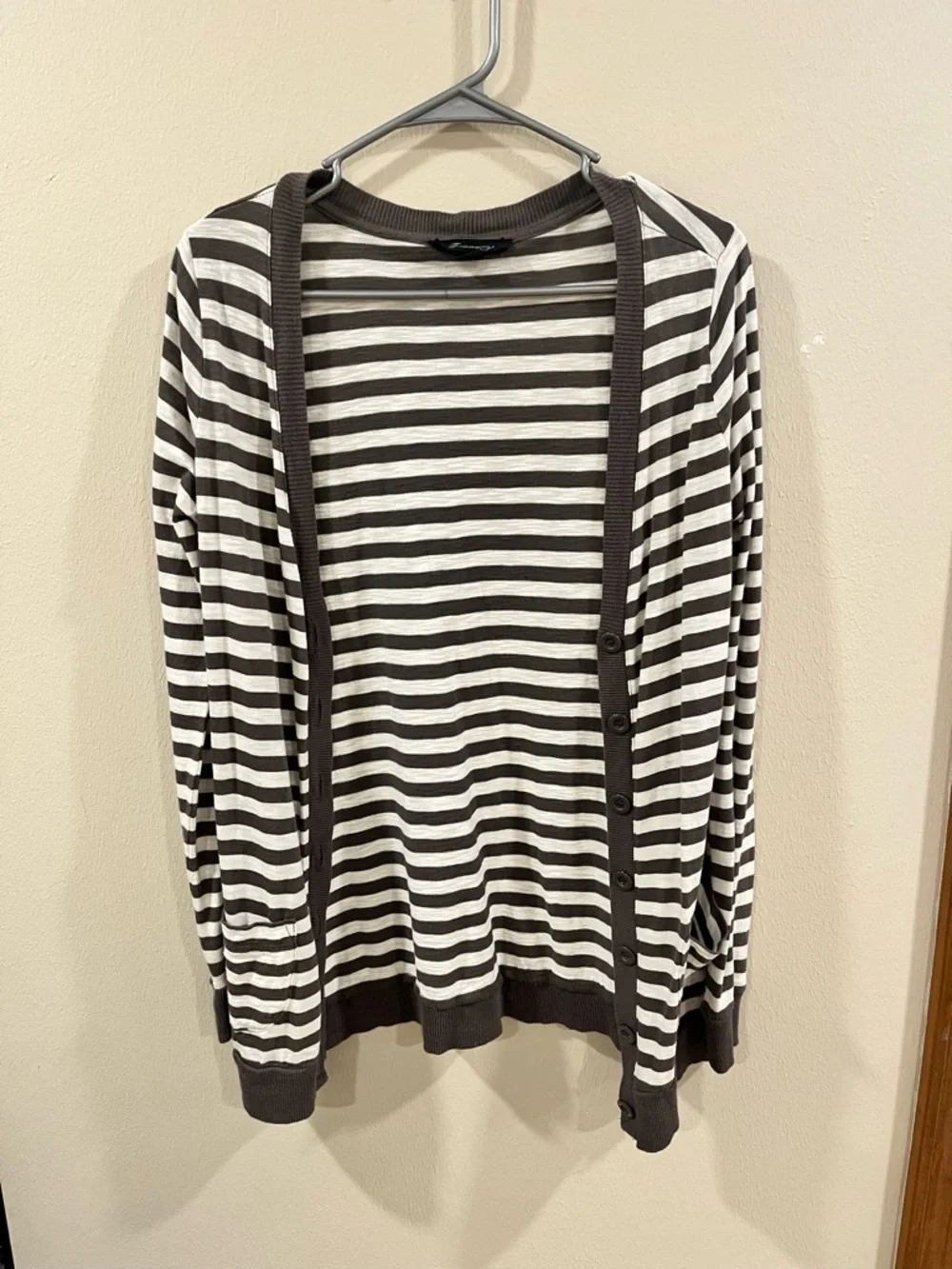 Forever 21 Striped Button-Down Cardigan-small - Picture 1 of 9
